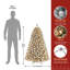 Arbre de Noël artificiel épinette enneigé, lumières incandescentes blanc chaud, support pliable, arbre de Noël enneigé -347488167