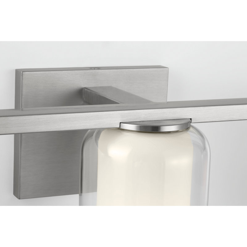 Applique murale de salle de bain Scott Living Holden de 23 po à intensité variable en nickel brossé, Nickel brossé, 3