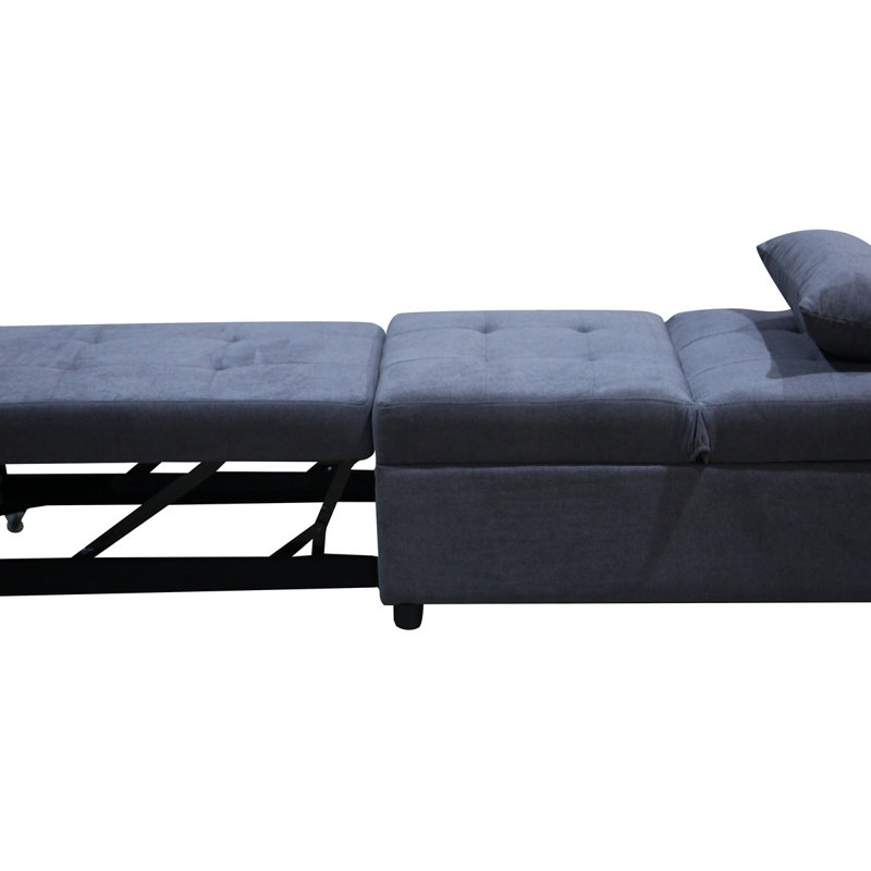 Chaise longue rembourrée Pymble, Gris foncé