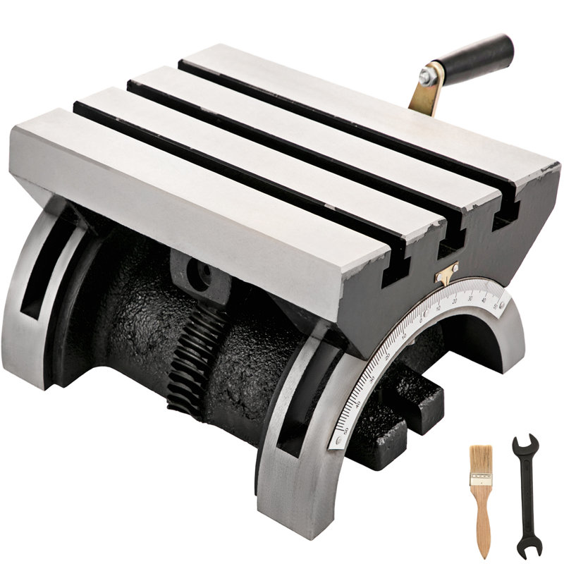 Tilting Milling Table 10x7inch Tilting Angle Milling Machine 0-90°Adjustable Swivel