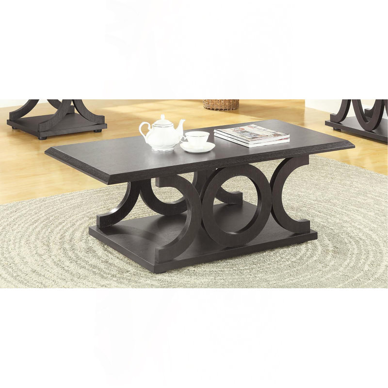 Cappuccino C-Shaped Coffee Table_Coffee Table