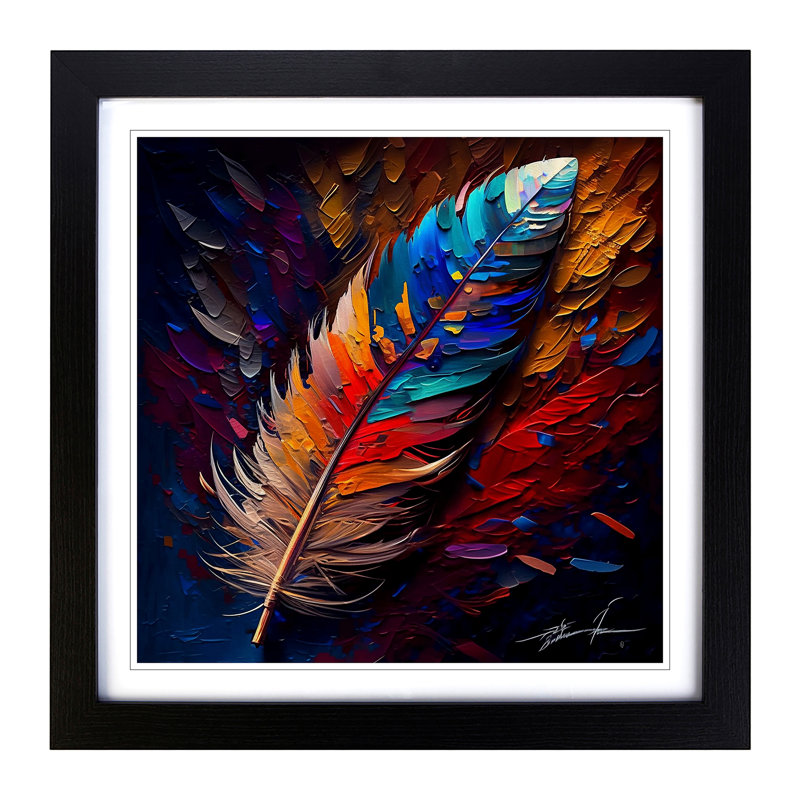 Single Picture Frame Print on Wood, Black