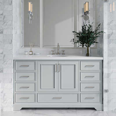 Meuble-lavabo simple avec plateau Abshire 61
