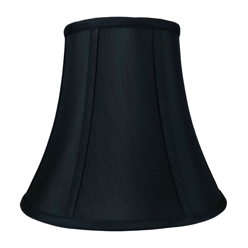Royal Designs, Inc. BSO-704-12BLK / GL, abat-jour de base en forme de cloche véritable, 6,5 x 12 x 10,5, noir avec or, Noir