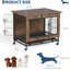Cage pour chien avec cage pour chien en bois robuste pour petits / moyens chiens