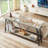 Versatile And Durable Sofa Table With Extra Storage And Adjustable Feet, Entryway Table with 2 Tier Storage Shelves-593541535