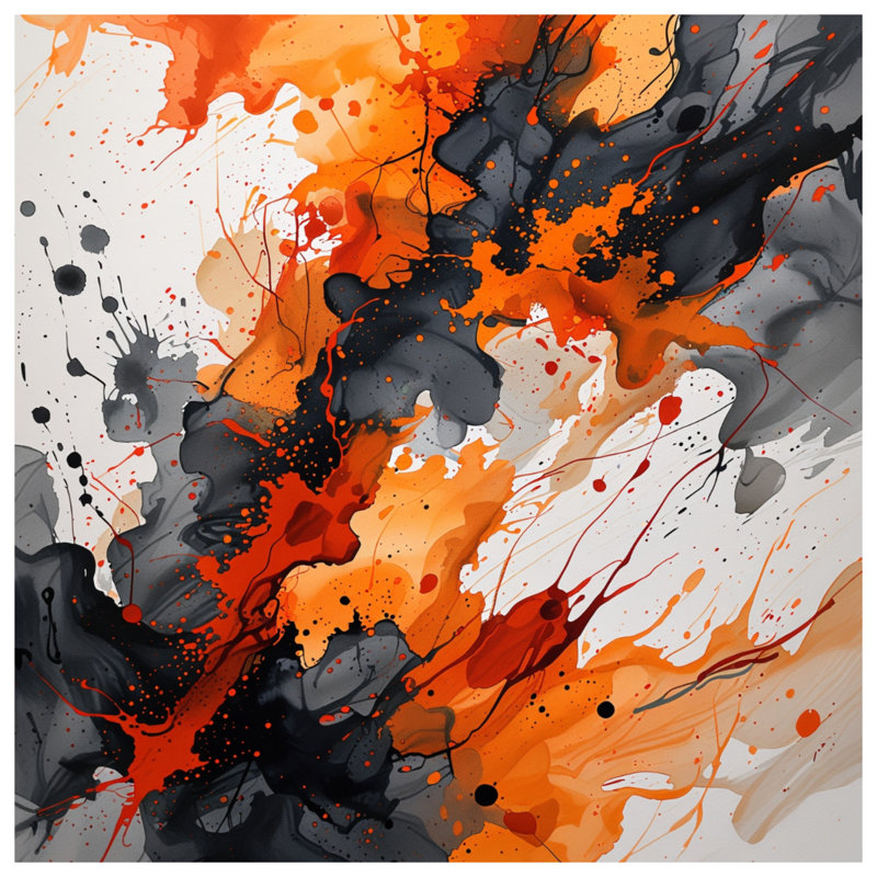 Tapisserie murale «Abstract Art» - Art mural, 68in H x80in W with 4 Grommets