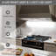 Insert de hotte de cuisinière, hotte à conduit en acier inoxydable ultra-silencieux 1200 pi³ / min avec lumières DEL à intensité variable et filtres allant au lave-vaisselle
