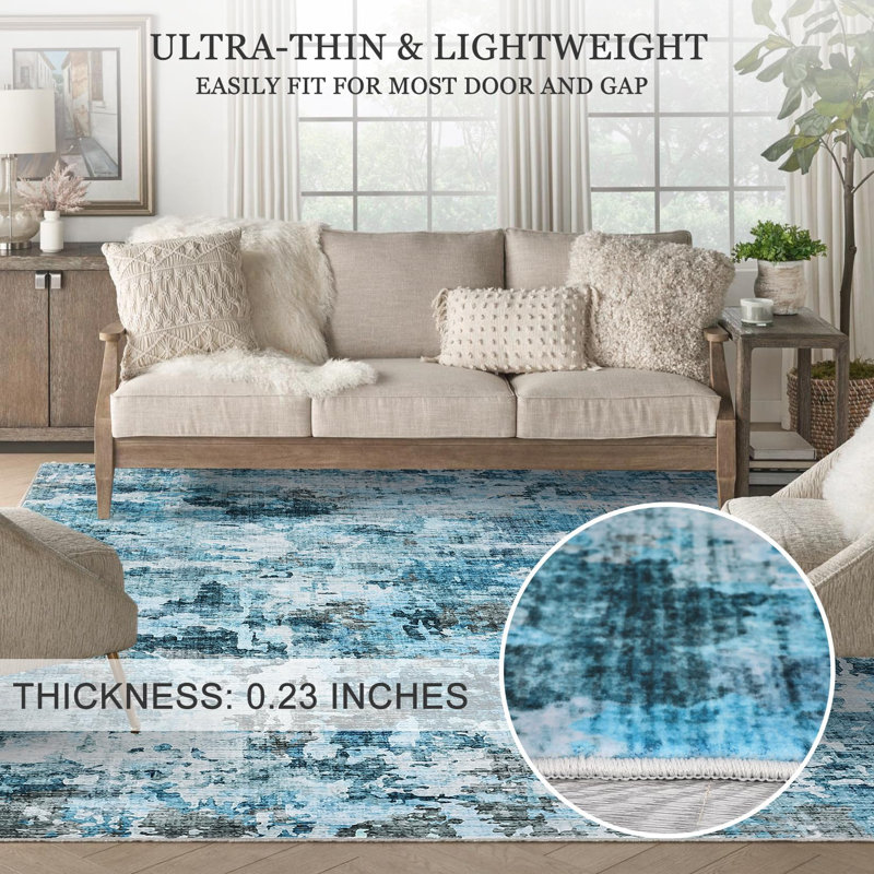 Area Rug, Blue, Rectangle 80 x 150 cm