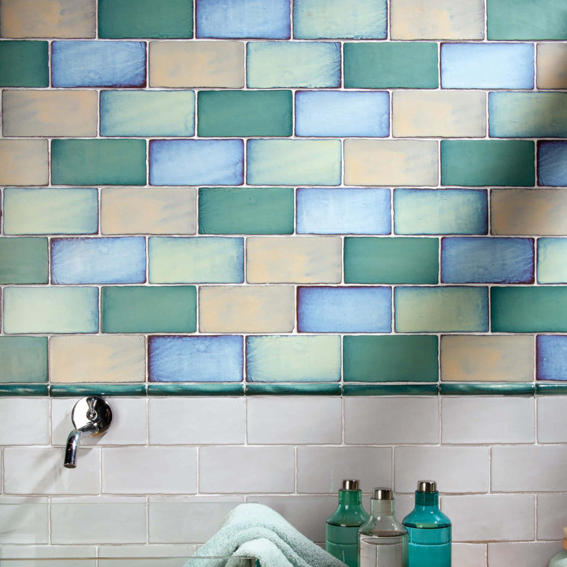 Antic Special 3" x 6" Ceramic Vintage Subway Tile, Special Pergamon