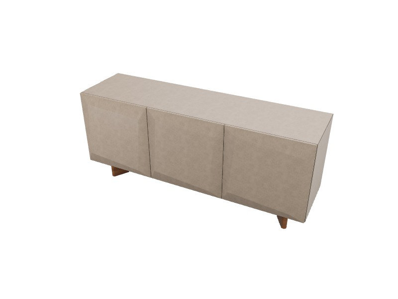 Buffets Alterego, H 31,13 po x l 71,38 po x P 19,75 po, Matt Pearl Beige Brushed/Canaletto Walnut