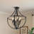 Kimyada 6 - Light Dimmable Black/Brown Bowl Pendant Light Fixtures-665759512