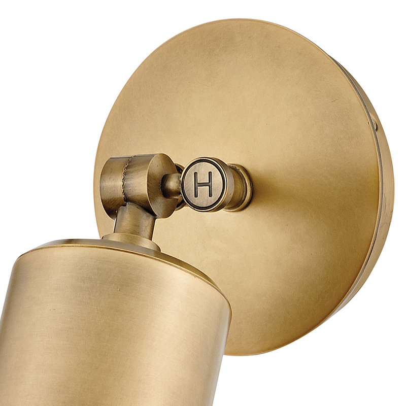 Pratt 12.5" Aluminum Pivotable Wall Mount Lantern, Heritage Brass