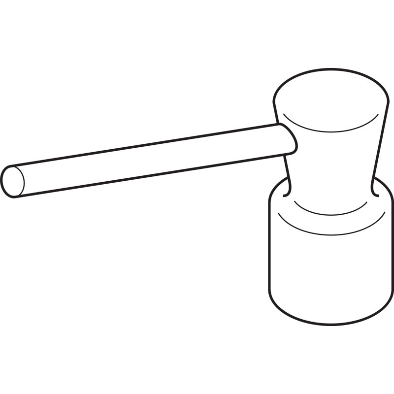 Replacement Pump Head for Soap Dispenser, Chrome