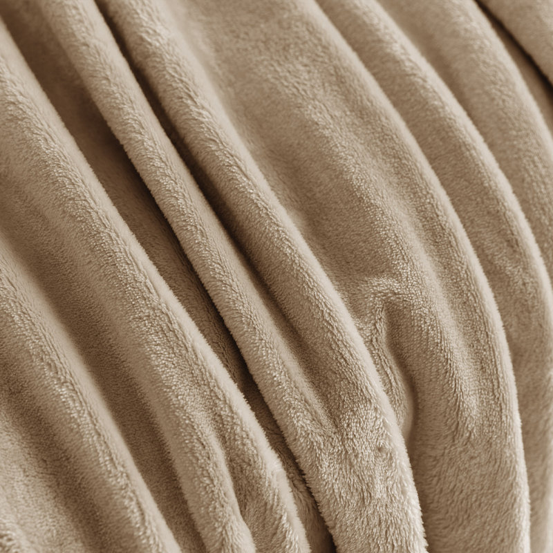Couverture en molleton ultra douce réversible toutes saisons, Simple/Simple TG, Taupe
