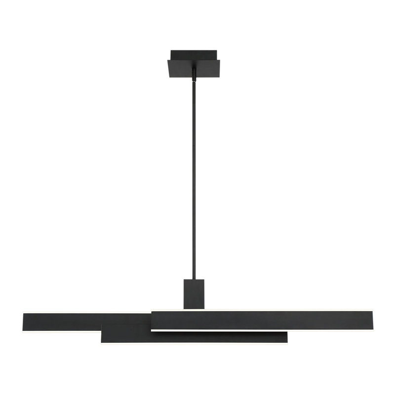 1 - Light LED Pendant, Matte Black