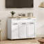 Buffet avec tiroir et tablettes réglables, blanc-750916980