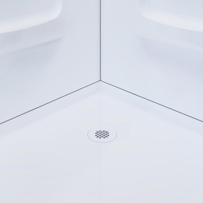 Ensemble de douche réversible semi-sans cadre 36 po x P 36 po x H 75 po avec base incluse