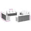  Ensemble de canapé de patio 12 pièces avec coussins en rotin de polyester noir