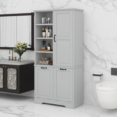 Maximize Space With Bathroom Storage Cabinet, Adjustable Shelves