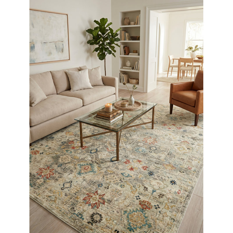 Oxford Hand-knotted Ghazni Wool, Gray Area Rug, Rectangle 9' x 12'