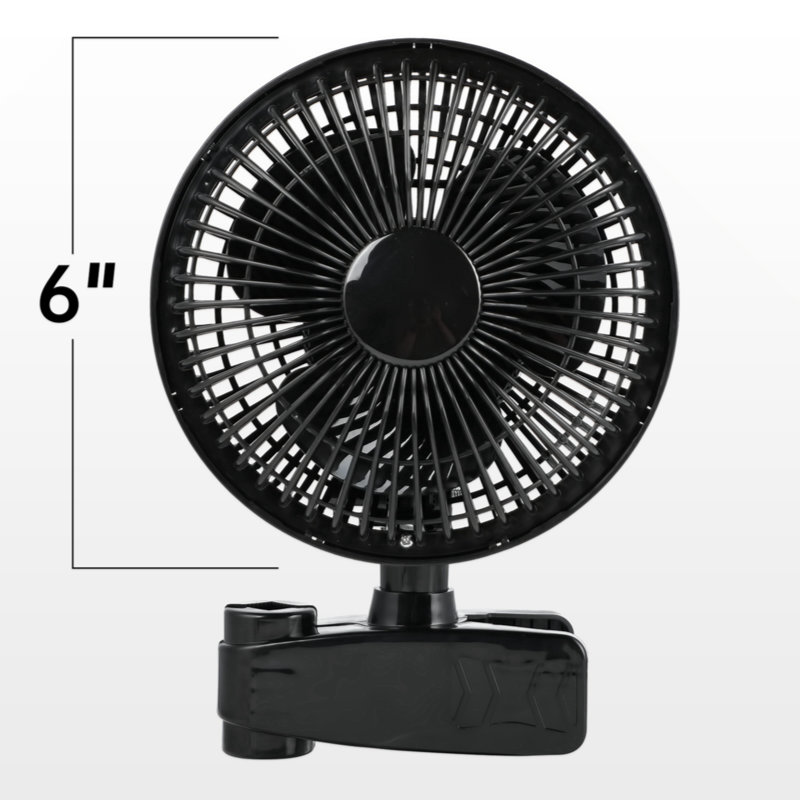 Ventilateur à pince 7,78 po Wenty, Noir