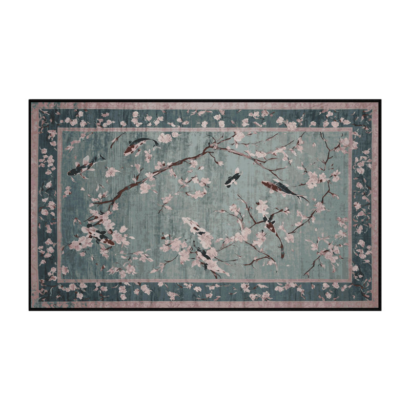 Machine Washable Gray Area Rug, Rectangle 6' x 9'