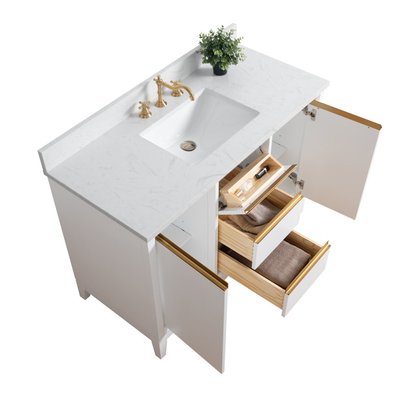54 meuble-lavabo double avec comptoir 54, Chêne naturel, 48", Lit double