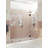 Stellar 84 in. W x 78 in. H Fully Frameless 3 Panel Inline Glass Hinged Shower Enclosure-60064182