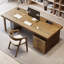 Bureau de direction rectangulaire en bois massif avec tiroirs Walnut-1233688260