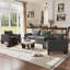 Ensemble de canapé modulaire moderne 3 pièces avec rembourrage bouclé et pieds en bois d'hévéa Irio-126144983