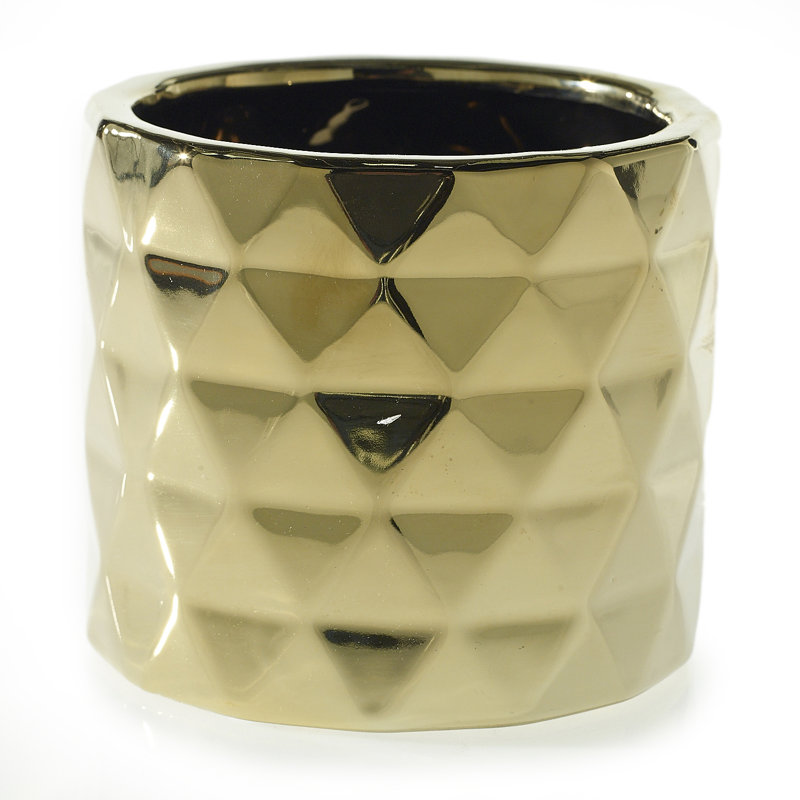 Handmade Ceramic Pot Planter, 5" H x 5.75" W x 5.75" D
