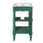 Petit meuble-lavabo autoportant moderne de 18 pouces avec lavabo en céramique, armoire de rangement avec tablette réglable-2126241340