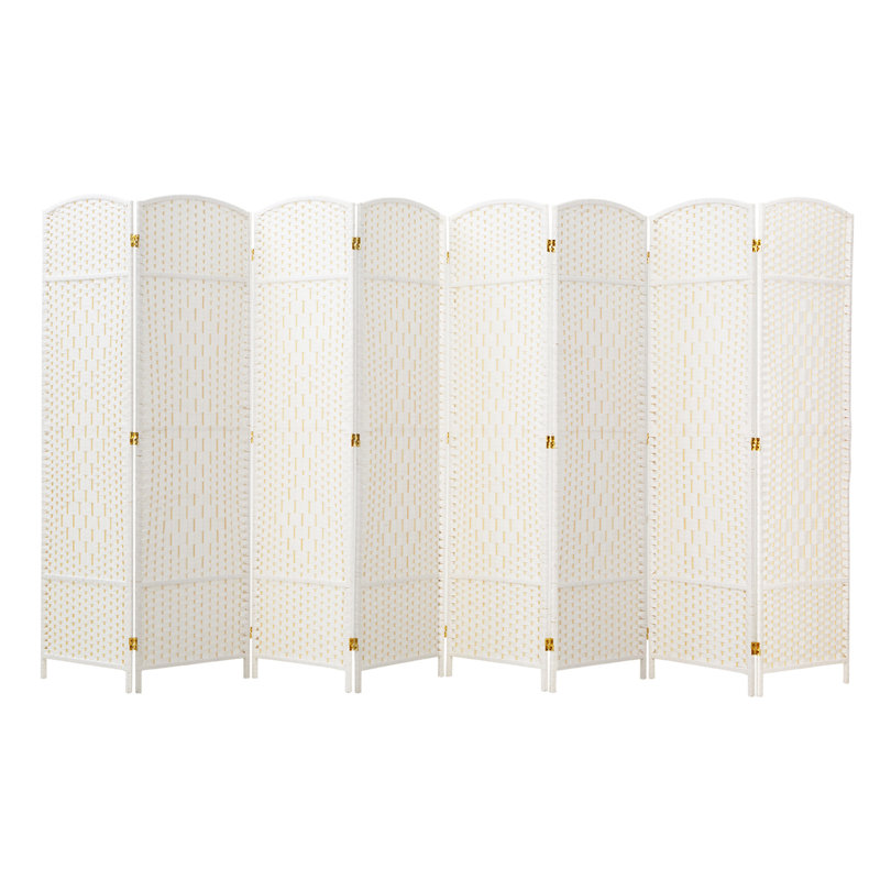 Paravent 6 panneaux à panneaux articulés doubles, 6 Panels, Blanc
