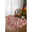 Qasida Collection Digital Print Cotton-Polyester Beige Red Moroccan Rug-104196129