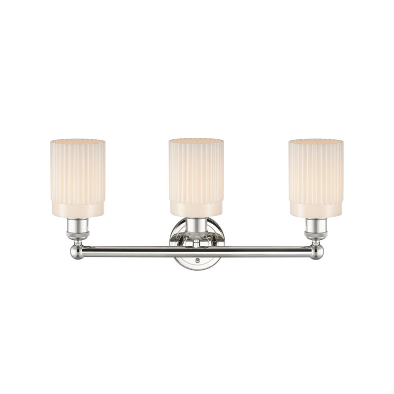 Kamena 3 - Light Dimmable Vanity Light, Matte White, Polished Nickel