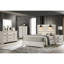 Table de chevet contemporaine pour chambre à coucher en beige - Rangement à deux tiroirs avec 2 tiroirs robustes et structure pour tiroirs en métal-2092349966