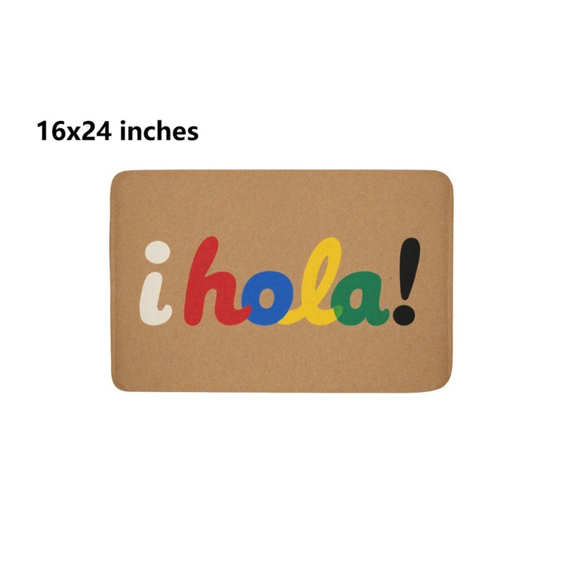 Tapis coloré pour salle de bain Ihola, 16 x 24