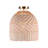 1-Light Matte Brass Flush Mount Ceiling Light with Cream Rattan Shade