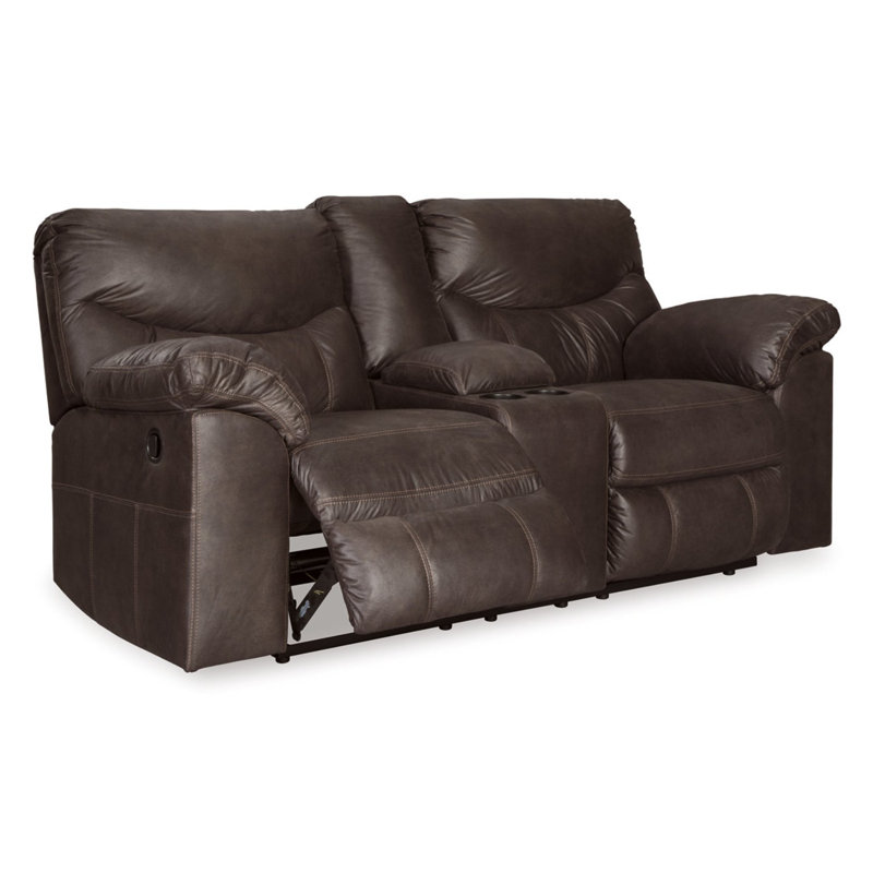 Causeuse inclinable avec console Kevinas, Teck