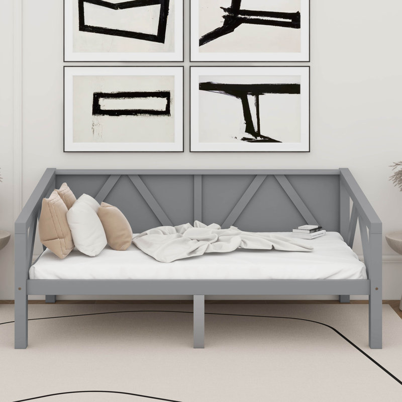 Lit de jour, Gris, Lit simple