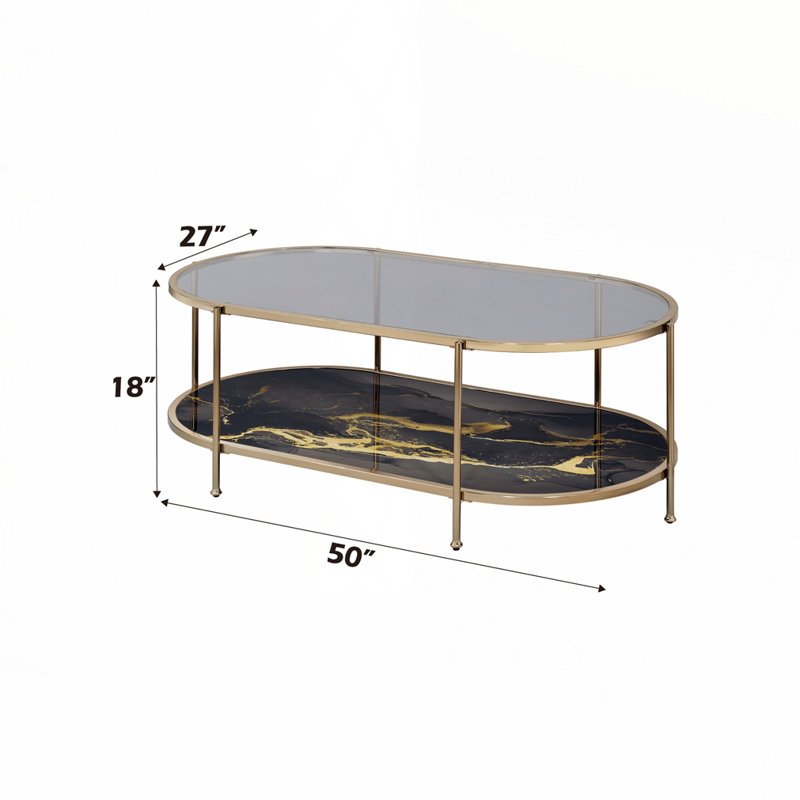Table basse en verre et champagne
