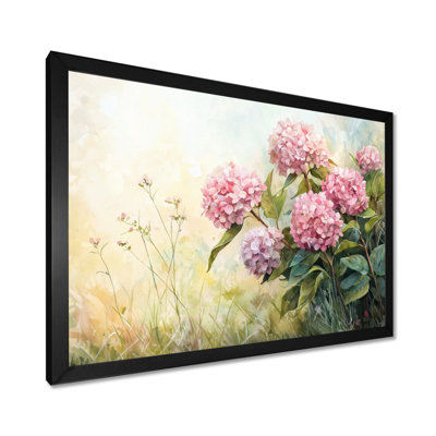 Hortensias dans un pré d'été II - Hortensia décoration murale