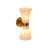 Modern 2 - Light Pleated Glass Shade Double Cone Sconce-12833367-12833360
