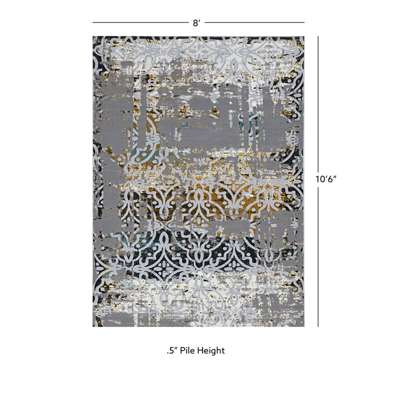 Purdy Abstract Indoor Rug, Rectangle 8' X 10'6"