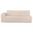 Deko Living 3 Piece Beige Outdoor Compression Foam Sofa and Table Set