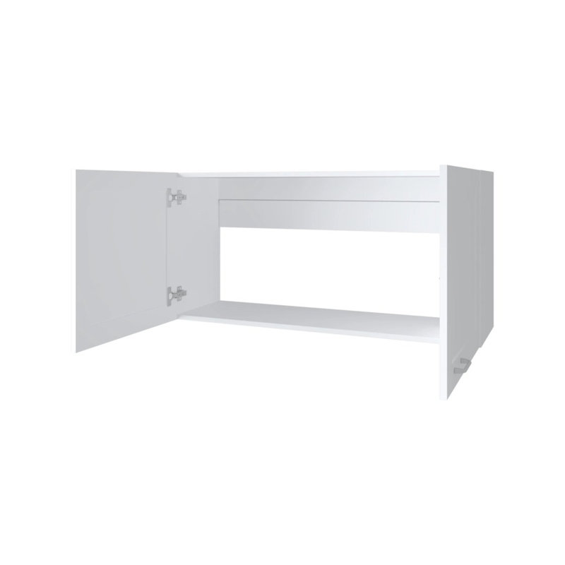 Armoire murale blanche avec 2 portes, Blanc