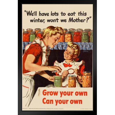 WPA War Propaganda We Will Have Lots To Eat This Winter Wont We Mother Grow Your Own Black Wood Framed Poster 14X20 -  Trinx, BBBECDB9F5B4487FAC68C4FA7AEF2A60