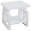 Table de bout rectangulaire haute brillance blanche