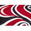 Tapis abstrait rouge / noir / blanc Collingwood-717731894